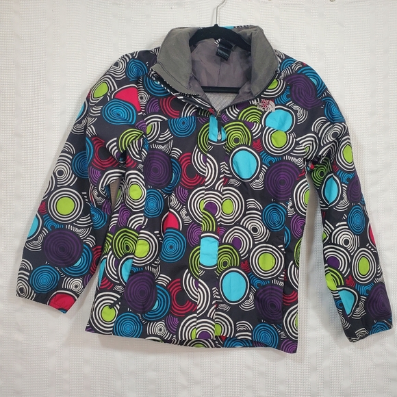 THE NORTH FACE Kids Zipline Rain Jacket Kids Black Multicolor Size Large - Picture 1 of 10